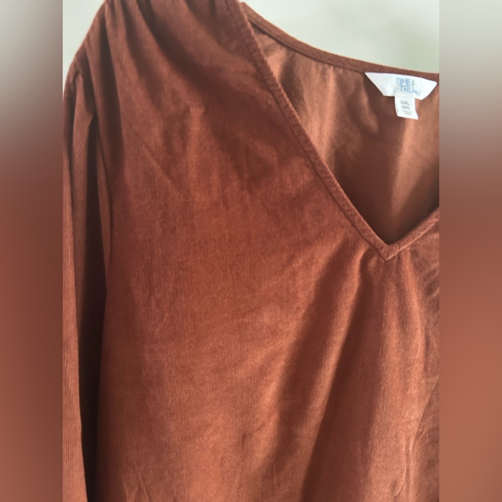 TIME AND TRUE Corduroy Longsleeve Dress XXL (20) NWT - Picture 2 of 9